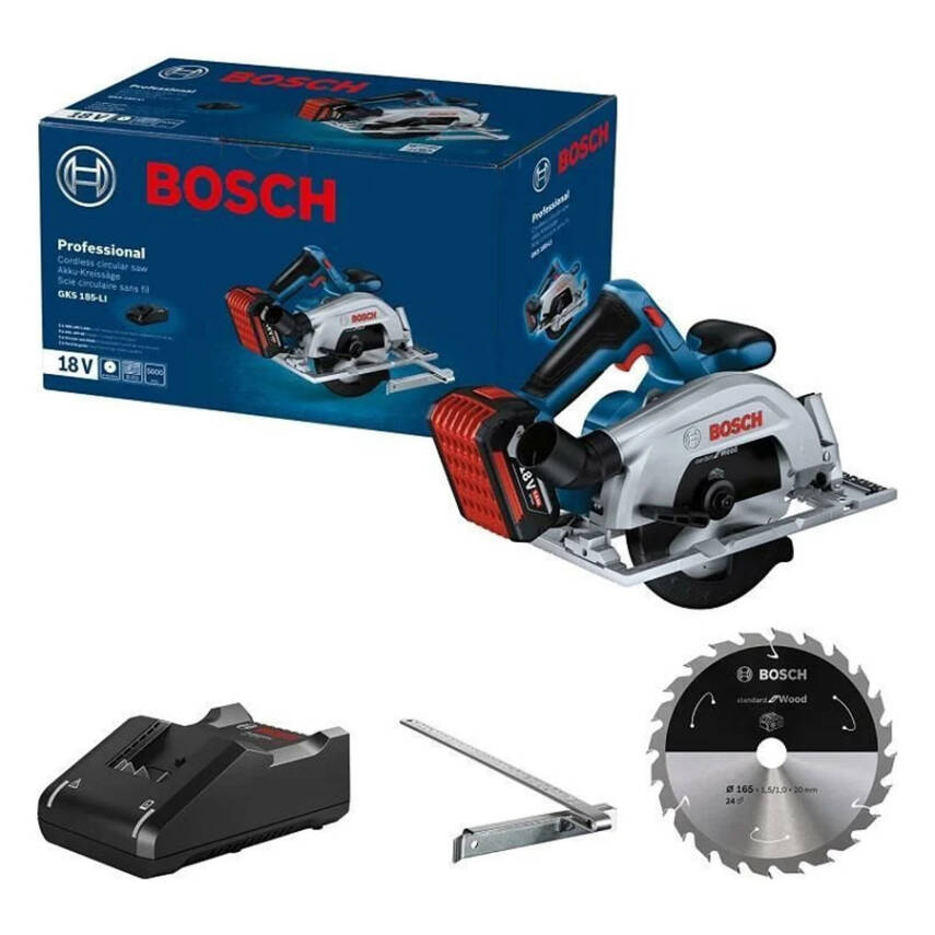 Bosch Akülü Daire Testere Makinesi GKS 185-LI (1 x 5,0 Ah Akü) - 06016C1223 - 1