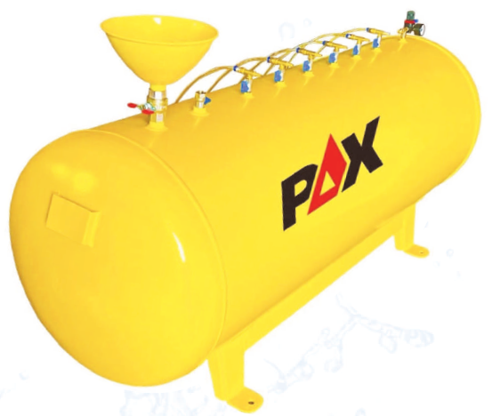 SIVI - KÖPÜK PÜSKÜRTME TANKI / YATAY - 3 Çıkışlı- 300 LT. - 1